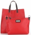 Praktyczne Torebki Skórzane 2 w 1 Shopper z Listonoszką firmy Genuine Leather Czerwona