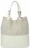 Torebka Skórzana Ekskluzywny Shopper bag Jasno Beżowa