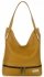 Vittoria Gotti Klasyczna Torebka Skórzana Żółta
