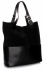 Torebka Skórzana Ekskluzywny Shopper bag Czarna
