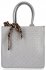 Modna Klasyczna Torebka Damska z apaszką firmy Herisson Jasno Szara