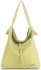 Vittoria Gotti Uniwersalna Torebka Skórzana na każdą okazję Limonkowa