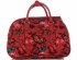 Średnia Torba Podróżna Kuferek Or&Mi wzór w motyle Multikolor - Czerwona