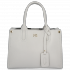 Vittoria Gotti Klasyczny Kuferek Skórzany Made in Italy Jasno Szary