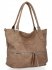 Uniwersalna Torebka Damska Herisson Shopper Bag Ciemno Beżowa