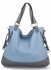 Uniwersalna Torebka Damska XL firmy Hernan HB982 Błękitna/Jasno Szara