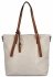 Uniwersalna Torebka Damska XL Shopper Bag firmy Hernan HB0213-1 Beżowa/Brązowa