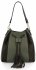 Modna Torebka Skórzana w Stylu Boho 665-Z Zielona