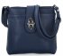 Elegancka Torebka Skórzana Włoska Listonoszka 201 Granatowa