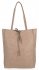 Uniwersalna Torebka Damska Shopper Bag XL Hernan HB0253 Ciemno Beżowa