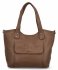 Stylowa Torebka Damska Shopper Bag firmy Herisson 17B374 Ciemno Beżowa