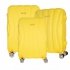 Solidny Zestaw Walizek Włoskiej firmy Or&Mi 3w 1 Żółta