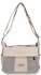 Torebka Damska Listonoszka 2 Komory firmy Hernan 0677-1 Beżowa/Jasno Szara