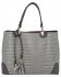Torebka Damska Kuferek w Motyw Aligatora firmy Hernan HB0240 Jasno Szara