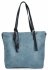 Uniwersalna Torebka Damska XL Shopper Bag firmy Hernan HB0213-1 Jasno Niebieska/Granatowa