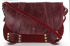 Vittoria Gotti Torebka Skórzana Klasyczna Listonoszka Vintage Bordowa