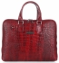 Torebki Skórzane Teczki Damskie A4 Vittoria Gotti Aligator Bordowa