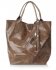 GEANȚĂ DIN PIELE shopper bag Genuine Leather maro pământiu 788