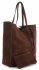 GEANȚĂ DIN PIELE shopper bag Vera Pelle ciocolatiu 601