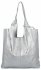GENȚĂ DIN PIELE shopper bag Vittoria Gotti argint 165