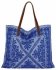 Geantă Shopper Italiană cu Mode La Modă 5887 Albastru Cobalt