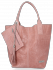 GEANȚĂ DIN PIELE shopper bag Vittoria Gotti roz B15