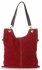 Kožené kabelka listonoška Genuine Leather bordová 517
