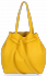 Kožené kabelka shopper bag Genuine Leather žltá 1158