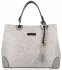Kožené kabelka kufrík Vittoria Gotti svetlo šedá V27J