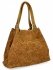 Talianska kožená taška Shopper Bag v módnych vzoroch 5566-S horčicová