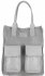 Kožené kabelka shopper bag Vittoria Gotti svetlo šedá V27A