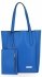Kožené kabelka shopper bag Vittoria Gotti modrá V3121