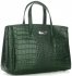 Kožené kabelka aktovka Vittoria Gotti fľašková zelená V5249
