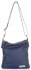 Kožené kabelka listonoška Vittoria Gotti tmavo modrá V8555