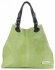 Kožené kabelka shopper bag Vittoria Gotti svetlozelená V2L