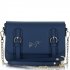 Kožené kabelka listonoška Vittoria Gotti tmavo modrá V1667N