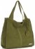 Kožené kabelka shopper bag Vittoria Gotti zelená V501