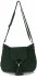 Kožené kabelka listonoška Genuine Leather fľašková zelená 4022