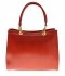 Kožené kabelka kufrík Genuine Leather ryšavá 1000