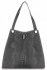 Kožené kabelka shopper bag Vera Pelle šedá 10477