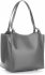 Kožené kabelka klasická Vittoria Gotti šedá V26