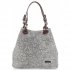Kožené kabelka shopper bag Vittoria Gotti svetlo šedá V80049