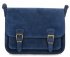 Kožené kabelka listonoška Genuine Leather modrá 1643