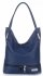 Kožené kabelka univerzálna Vittoria Gotti modrá V1766