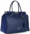 Kožené kabelka kufrík Vittoria Gotti nevädzovo modrá V817