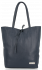 Kožené kabelka shopper bag Vittoria Gotti tmavo modrá V21E