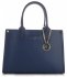 Kožené kabelka kufrík Vittoria Gotti tmavo modrá V8239