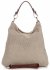 Kožené kabelka univerzálna Genuine Leather svetlo béžová 17