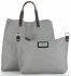 Kožené kabelka univerzálna Genuine Leather šedá 691756