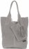 Kožené kabelka shopper bag Vittoria Gotti svetlo šedá V5190